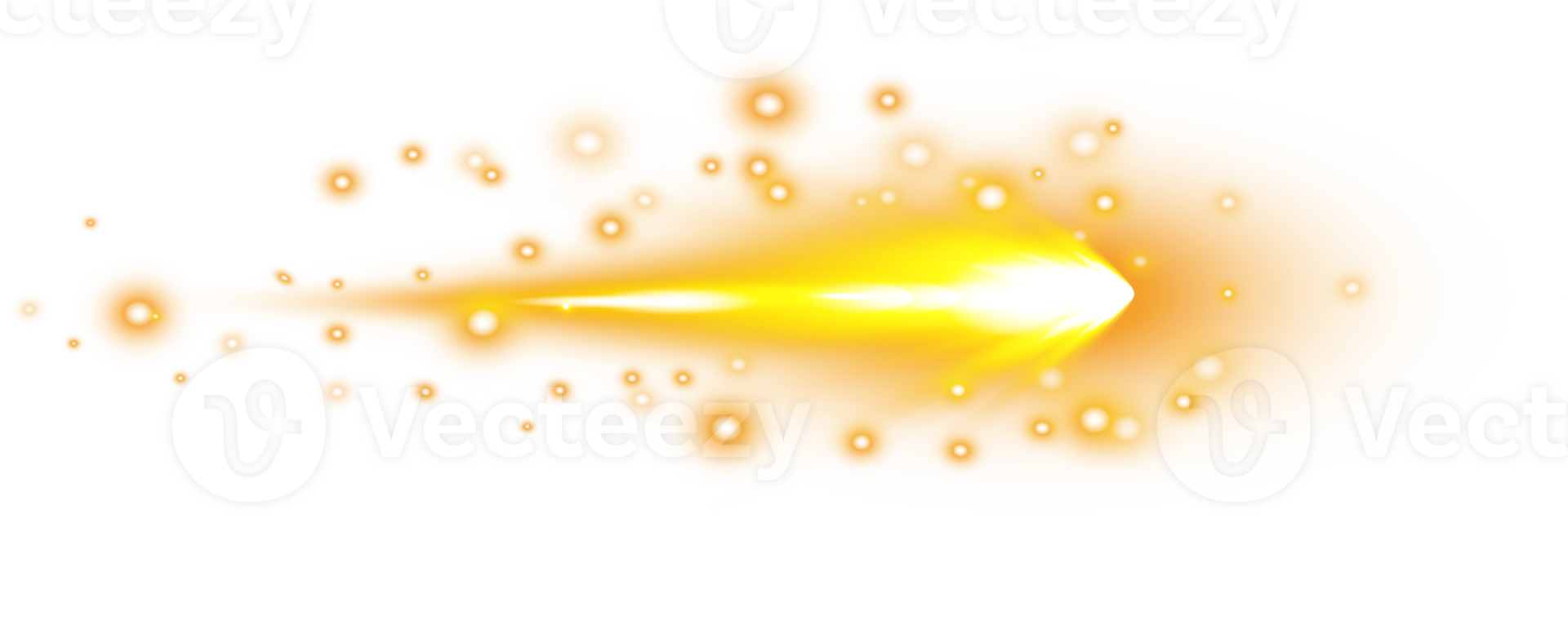 Yellow horizontal lens flares. Laser beams, horizontal light rays