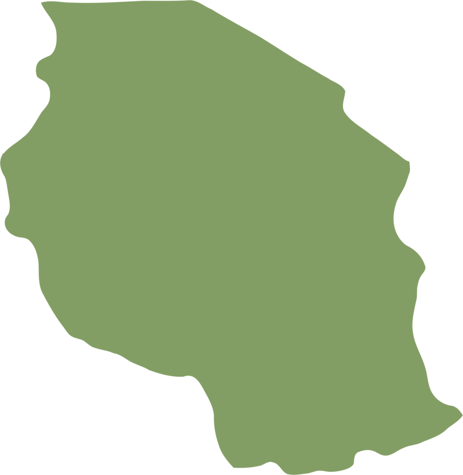 doodle freehand drawing of tanzania map. png