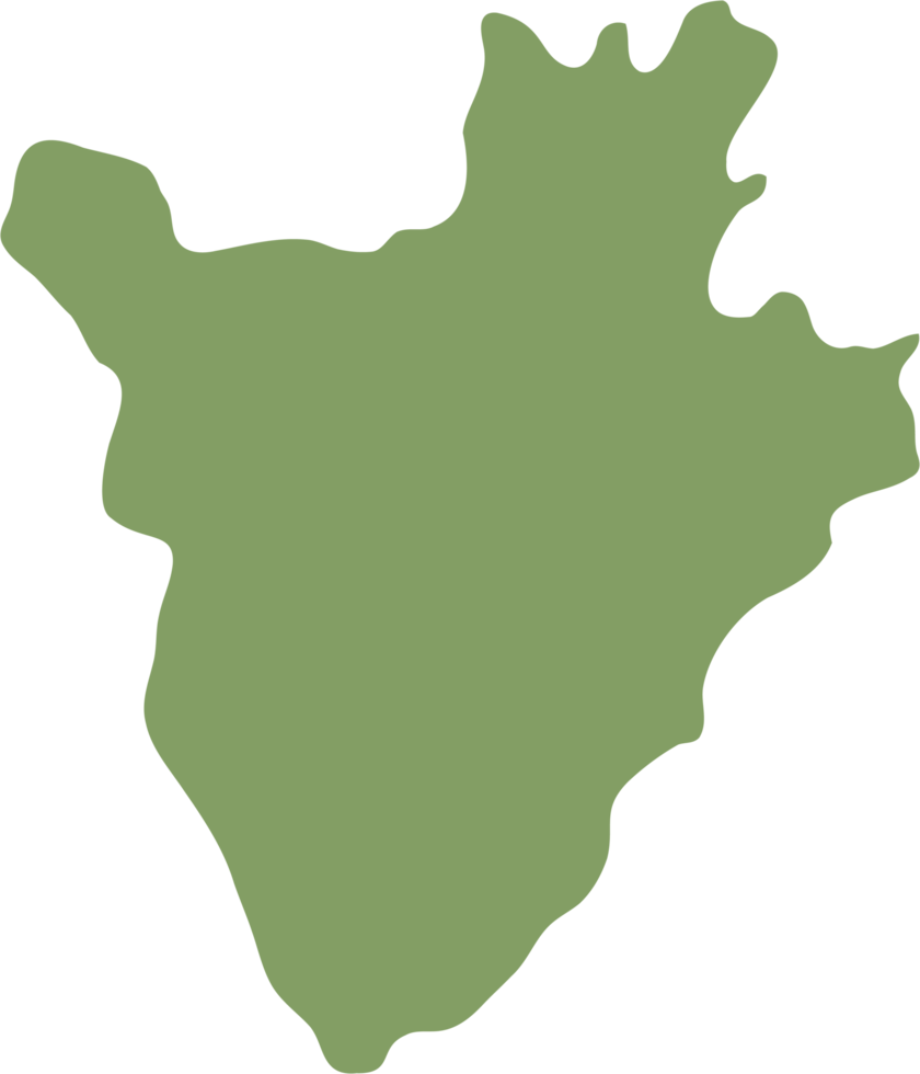 doodle freehand drawing of burundi map. png