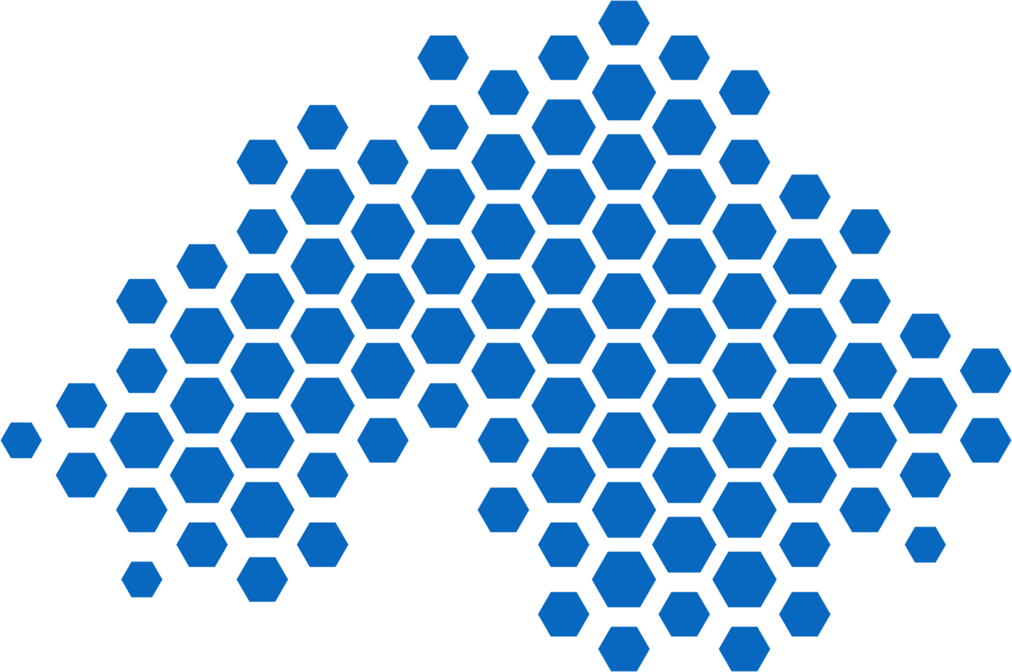 hexagon shape of northern ireland map. png