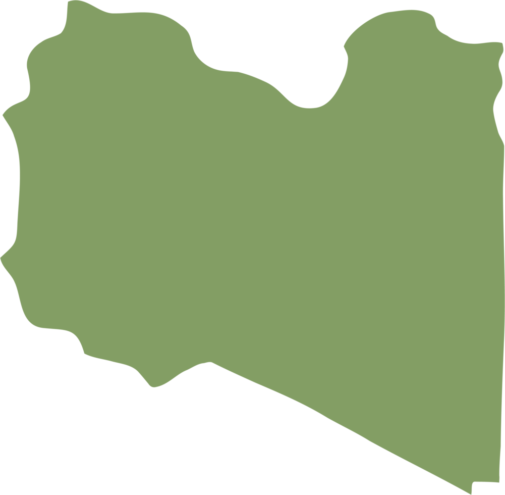 doodle freehand drawing of libya map. png