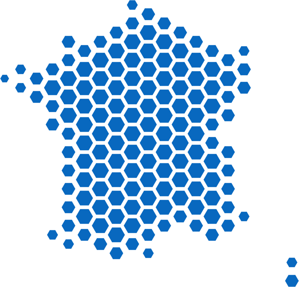 hexagon shape of france map. png