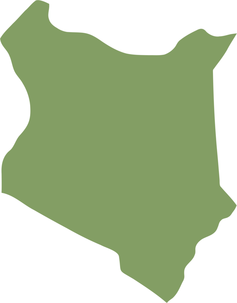 doodle freehand drawing of kenya map. png