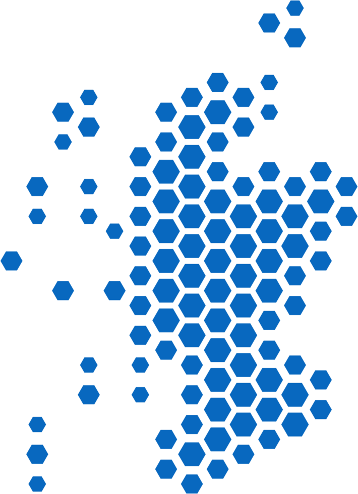 hexagon shape of scothland map. png