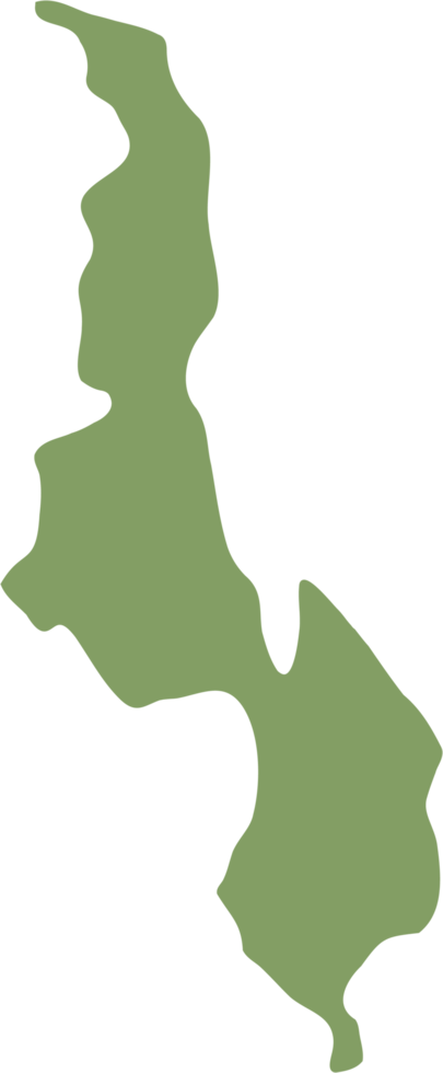 doodle freehand drawing of malawi map. png
