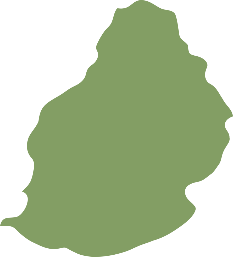 doodle freehand drawing of mauritius map. png
