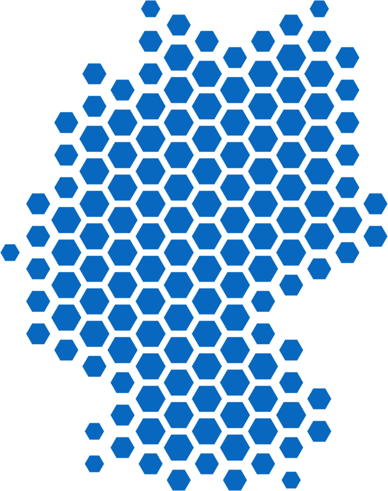 hexagon shape of germany map. png