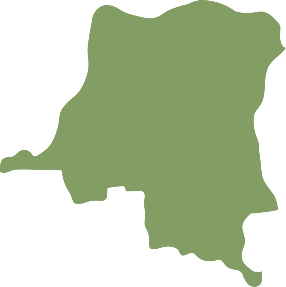 doodle freehand drawing of democratic republic of the congo map. png