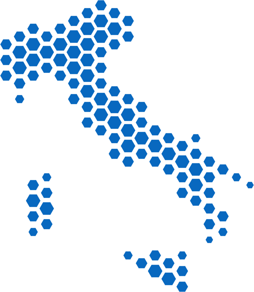 hexagon shape of italy map. png