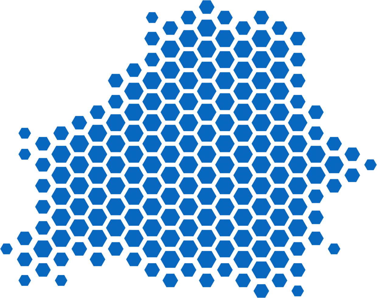 hexagon shape of belarus map. png