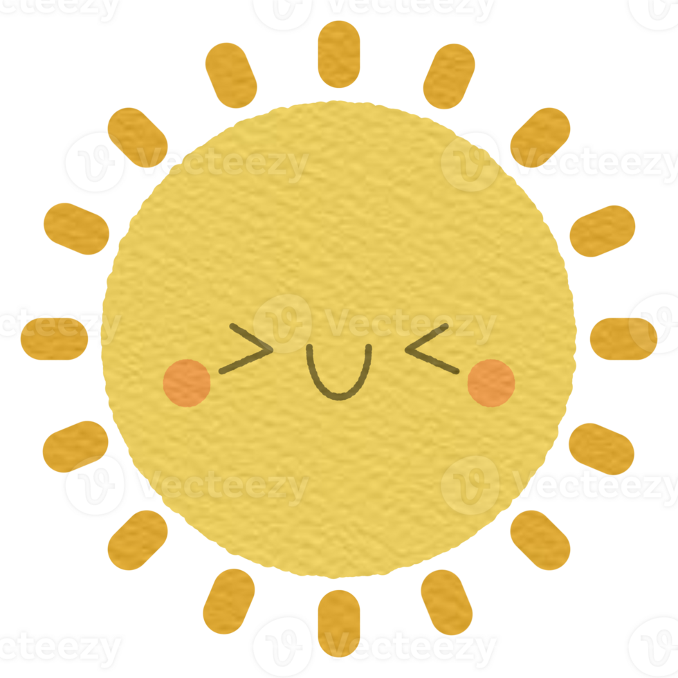Cute sunshine character png