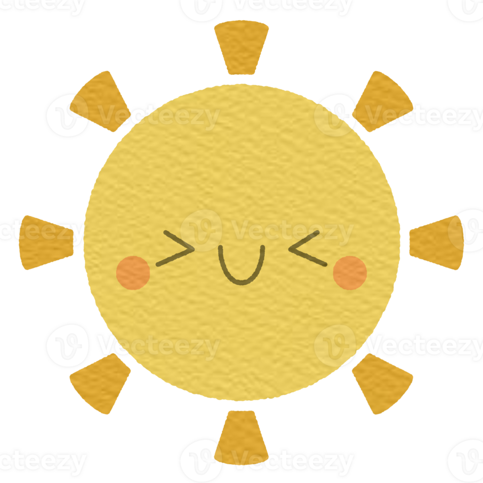 Cute sunshine character png