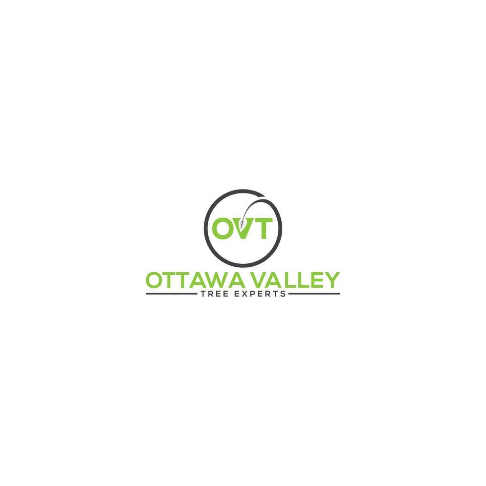 OVT letter leaf logo design on white background. OVT creative initials letter IT logo concept. OVT letter design. vector