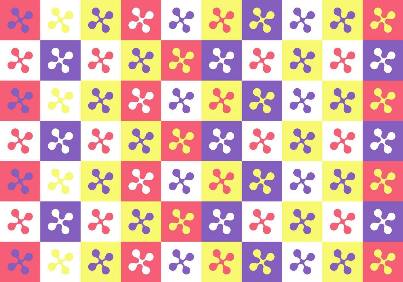 set of colorful free form object and symbol seamless pattern background vector