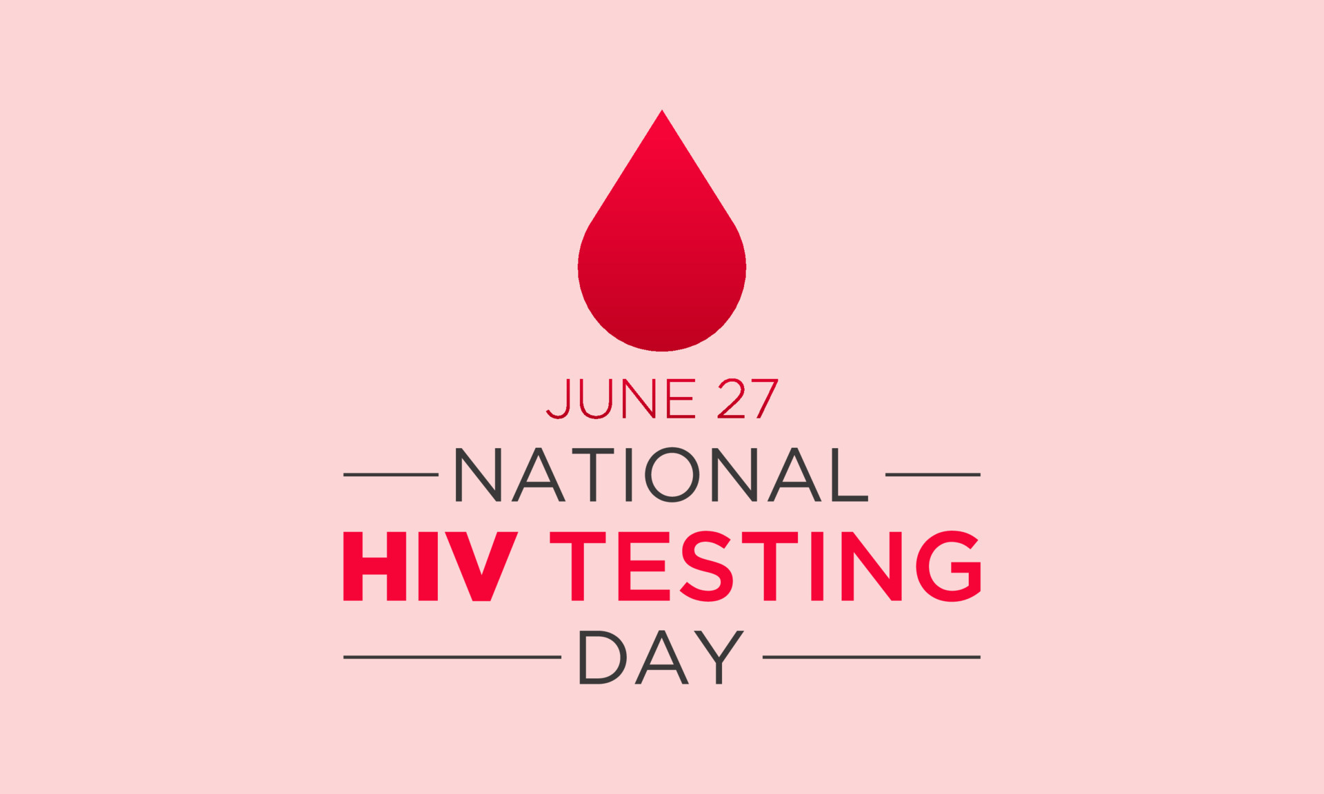 Hiv Testing day, June 27. Vector template for banner, greeting card