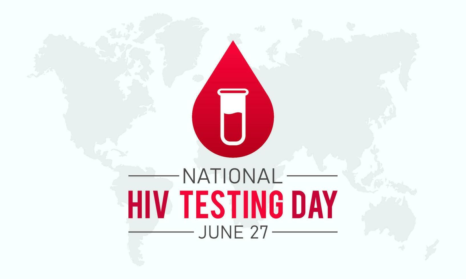 Hiv Testing day, June 27. Vector template for banner, greeting card, poster of HIV testing day. Vector illustration.
