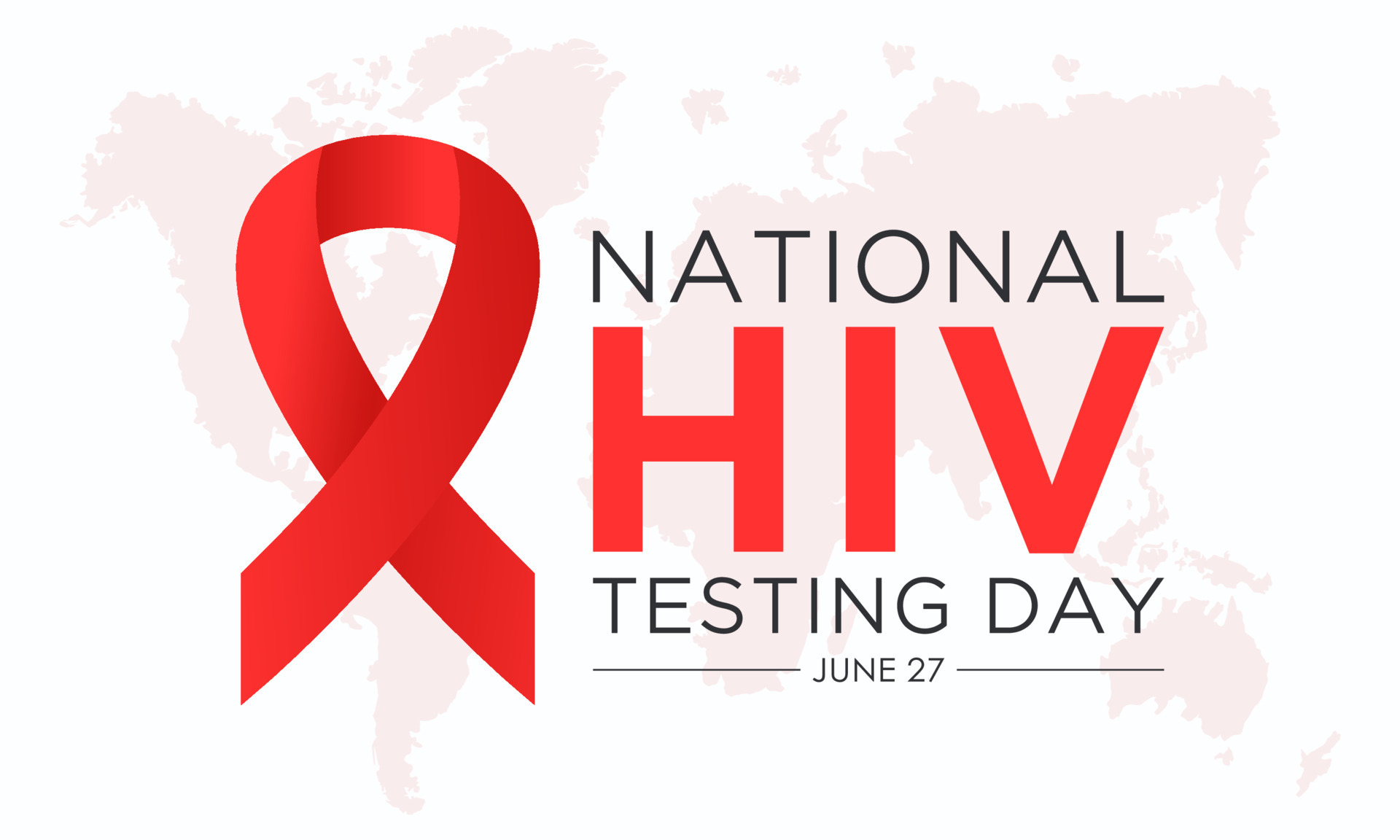 Hiv Testing day, June 27. Vector template for banner, greeting card