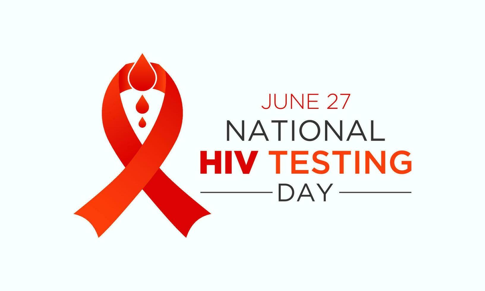 Hiv Testing day, June 27. Vector template for banner, greeting card, poster of HIV testing day. Vector illustration.