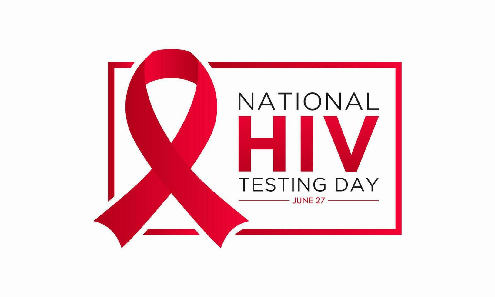 Hiv Testing day, June 27. Vector template for banner, greeting card, poster of HIV testing day. Vector illustration.