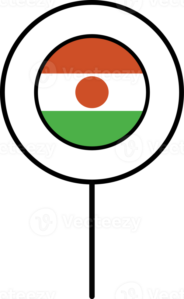 Niger flag circle pin icon. png