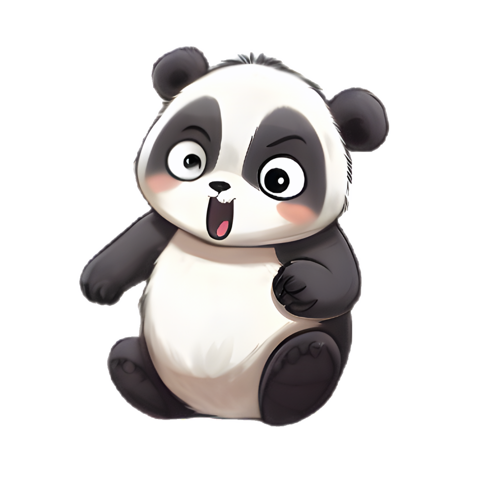 Panda Pals Cute Cartoon Panda Illustration png