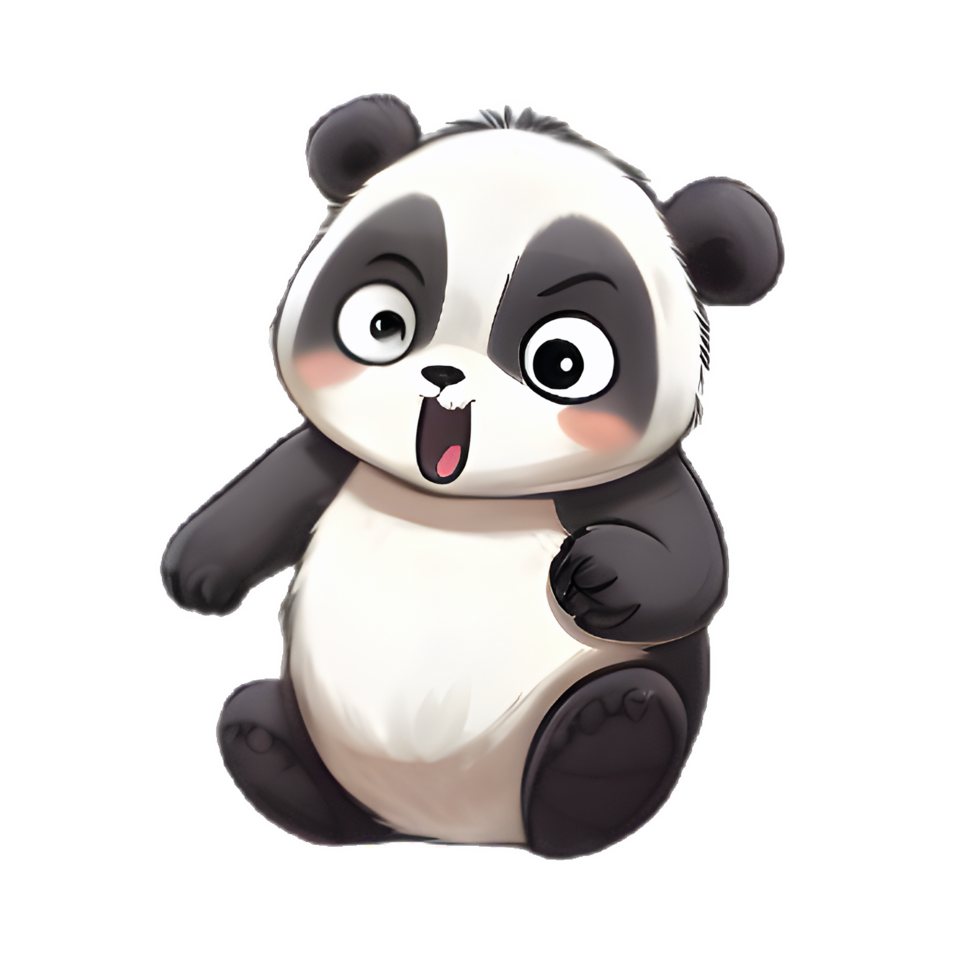 Panda fofo, desenhos animados, animal, bebê png