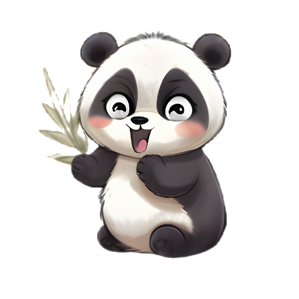 Panda Pals Cute Cartoon Panda Illustration png