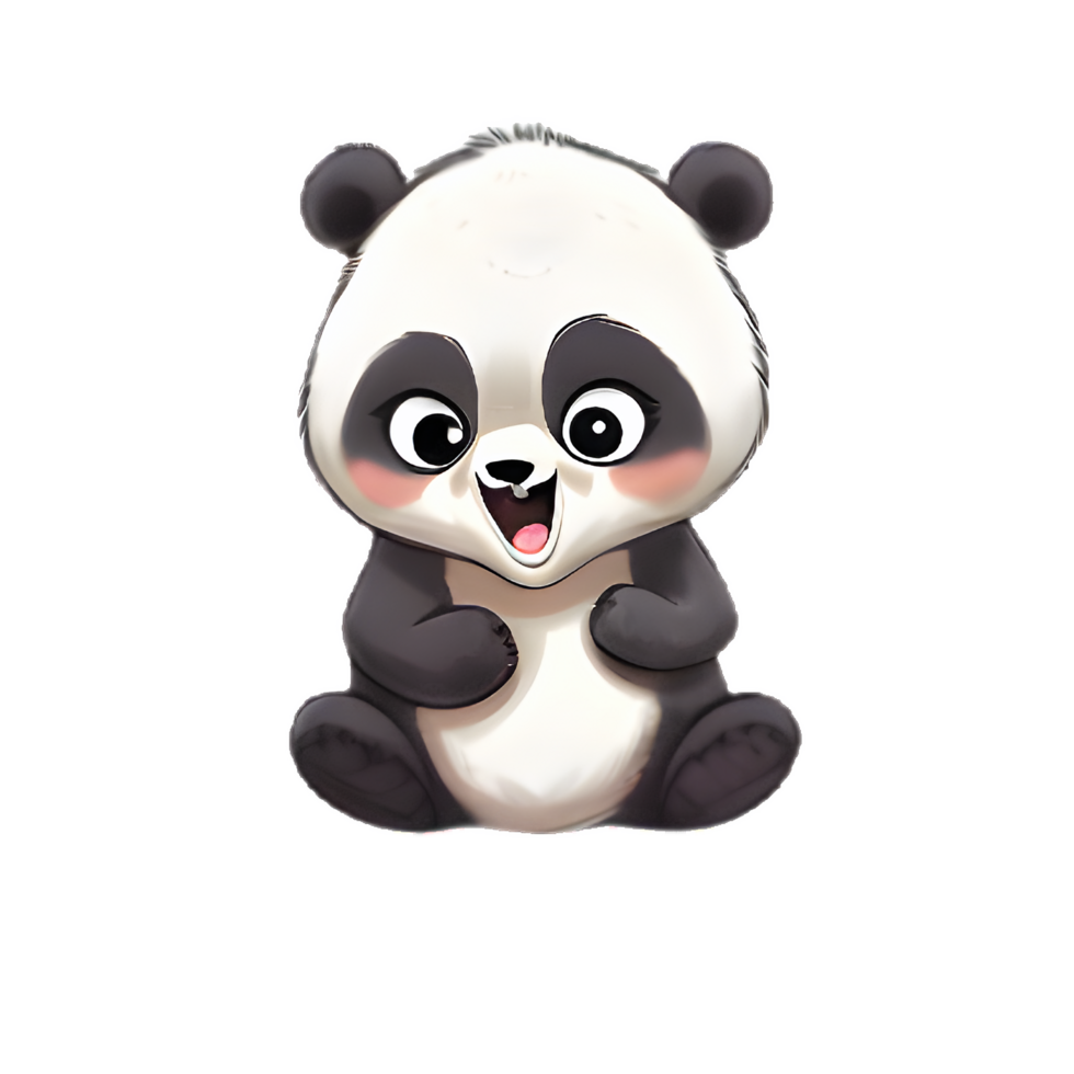 Panda Pals Cute Cartoon Panda Illustration png