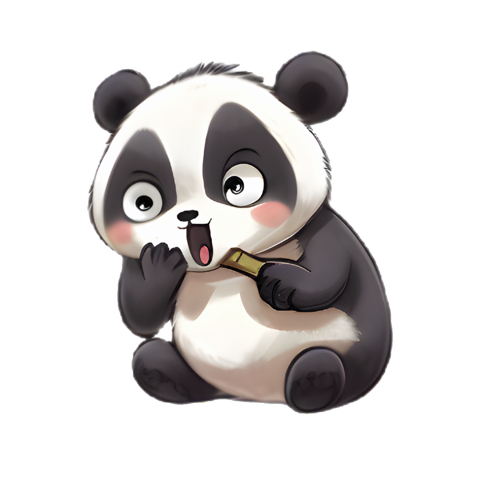 Panda Pals Cute Cartoon Panda Illustration png