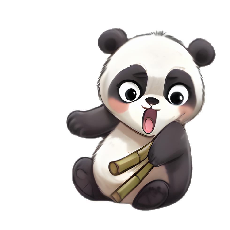 Panda Pals Cute Cartoon Panda Illustration png