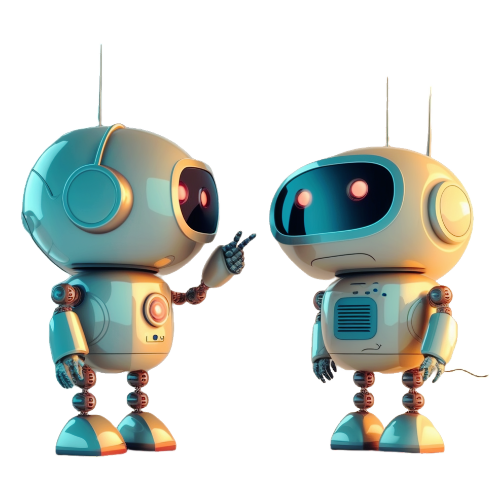 AI Conversations Dynamic Interactions of Two Robots Created by AI png