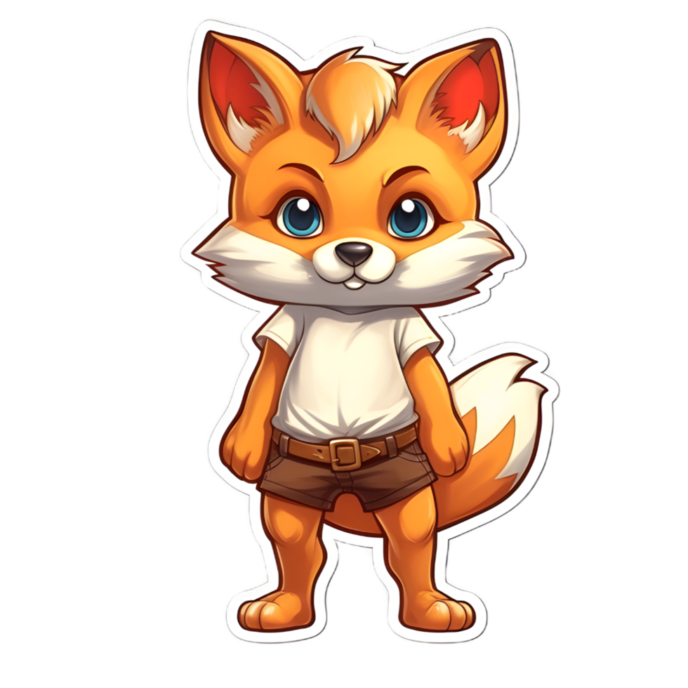 Foxy Companions Cute Cartoon Fox Friends png