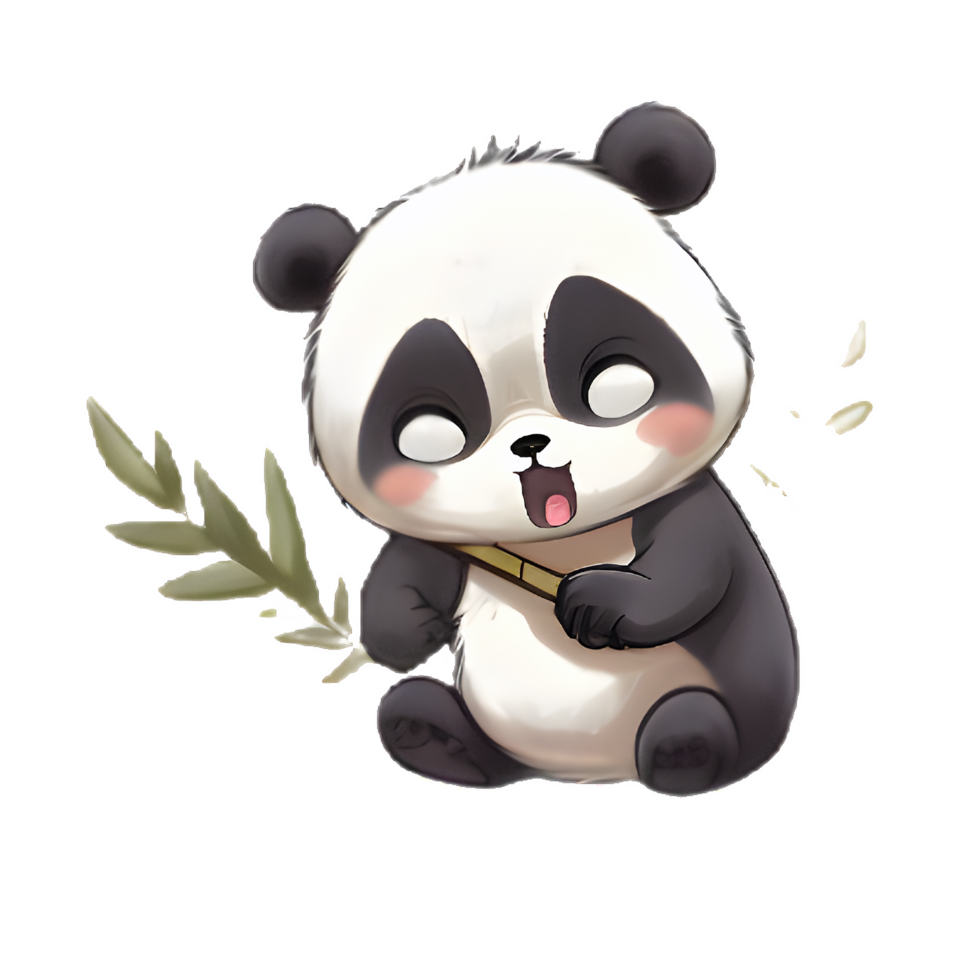 Panda Pals Cute Cartoon Panda Illustration png