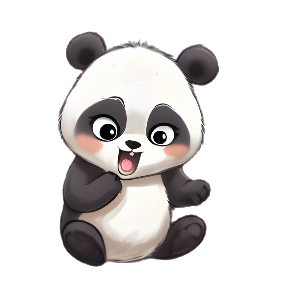 Panda Kumpels süß Karikatur Panda Illustration png