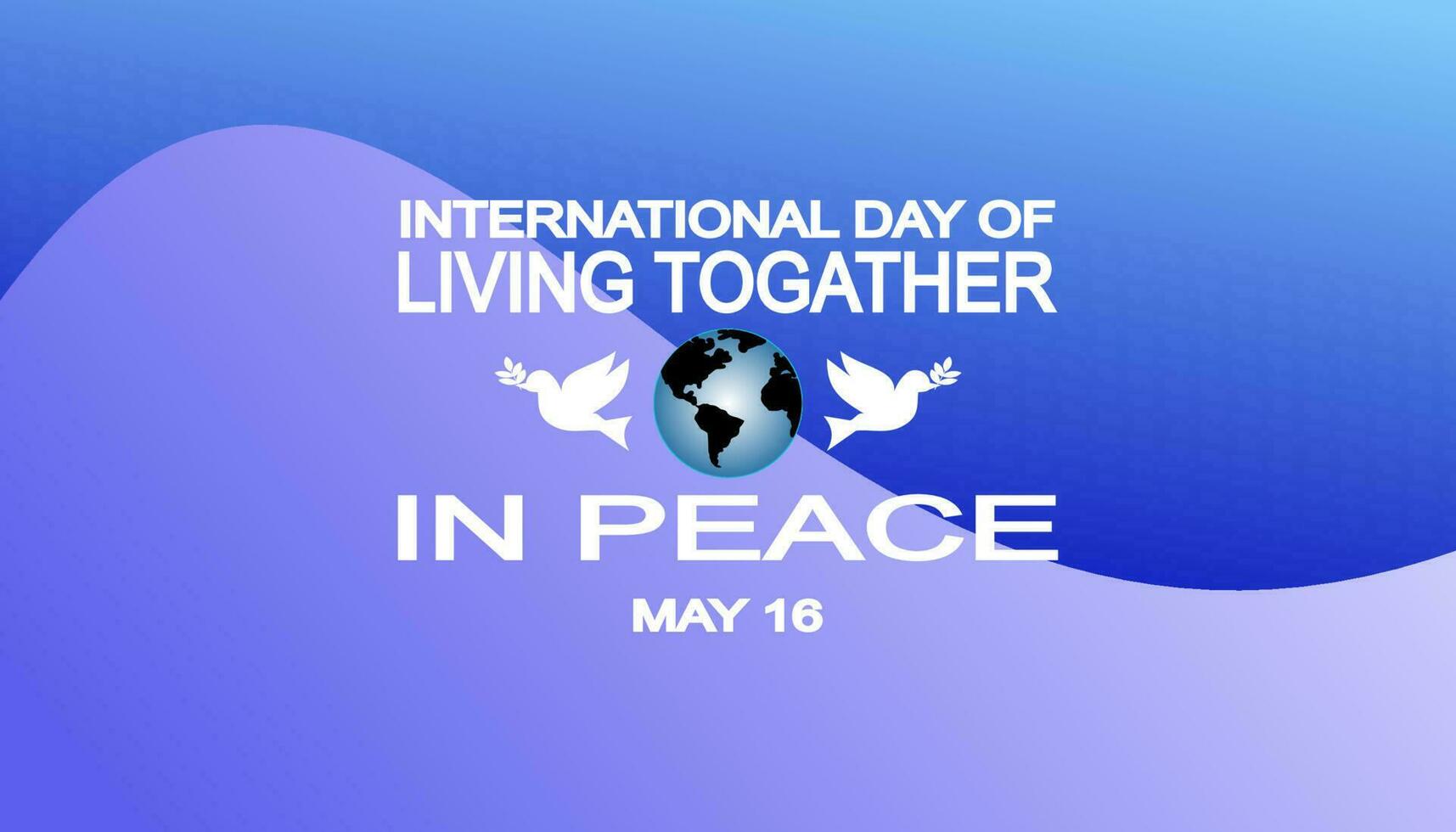 el concepto del día internacional de la convivencia en paz, con manos de diferentes colores de piel apoyando al mundo. ilustración vectorial vector