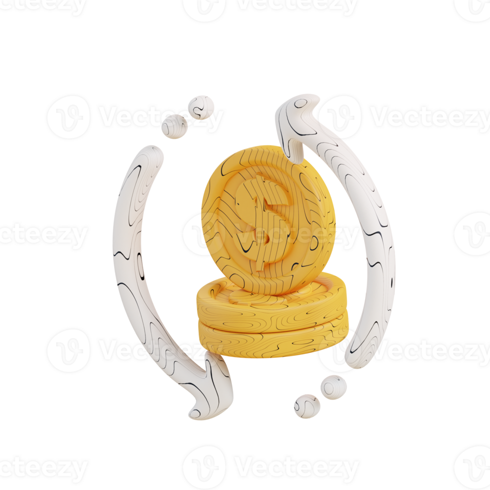 3d illustration money loop png