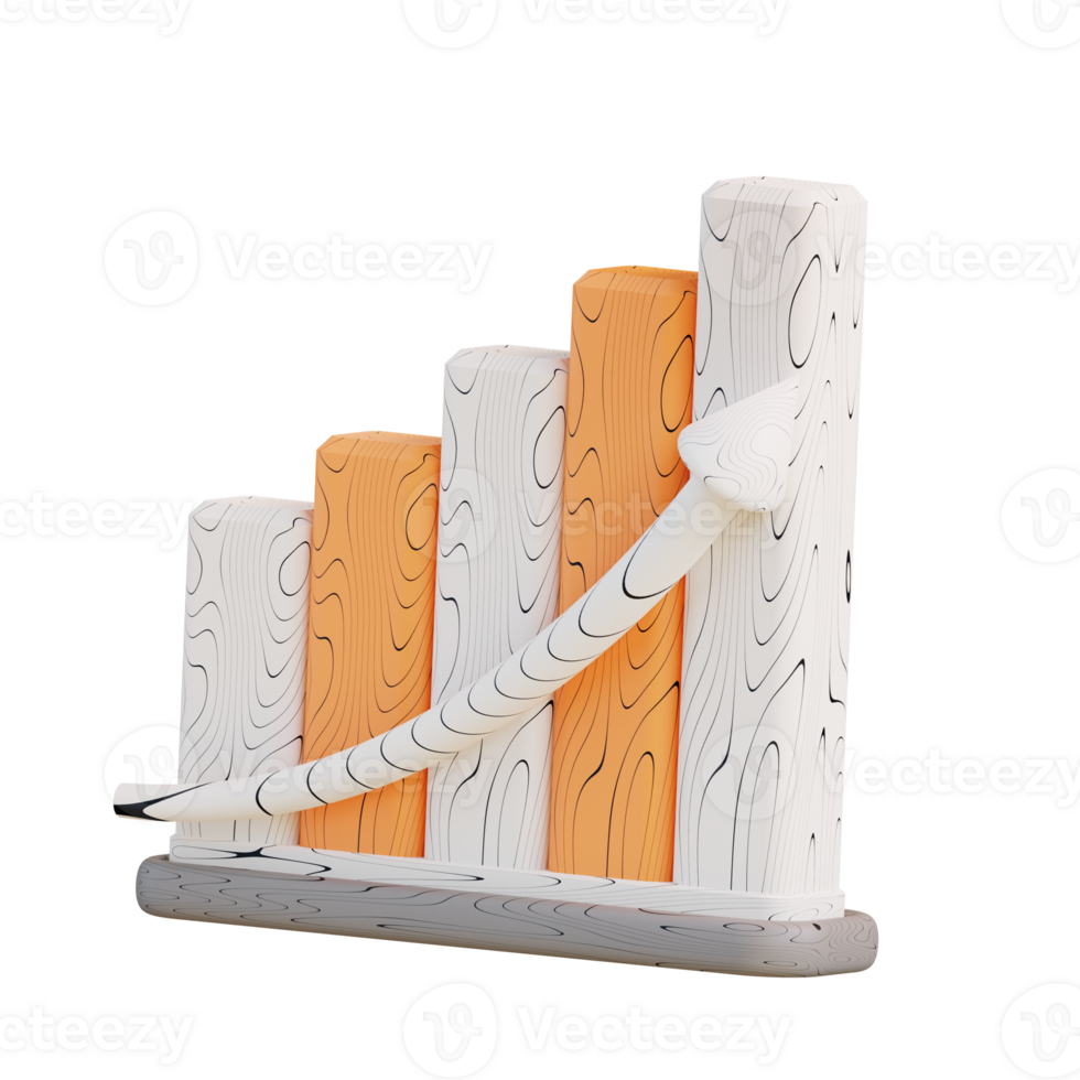 3d illustration business graph rose png