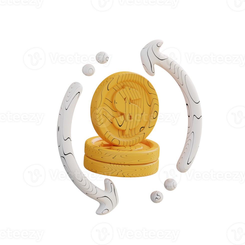 3d illustration money loop png