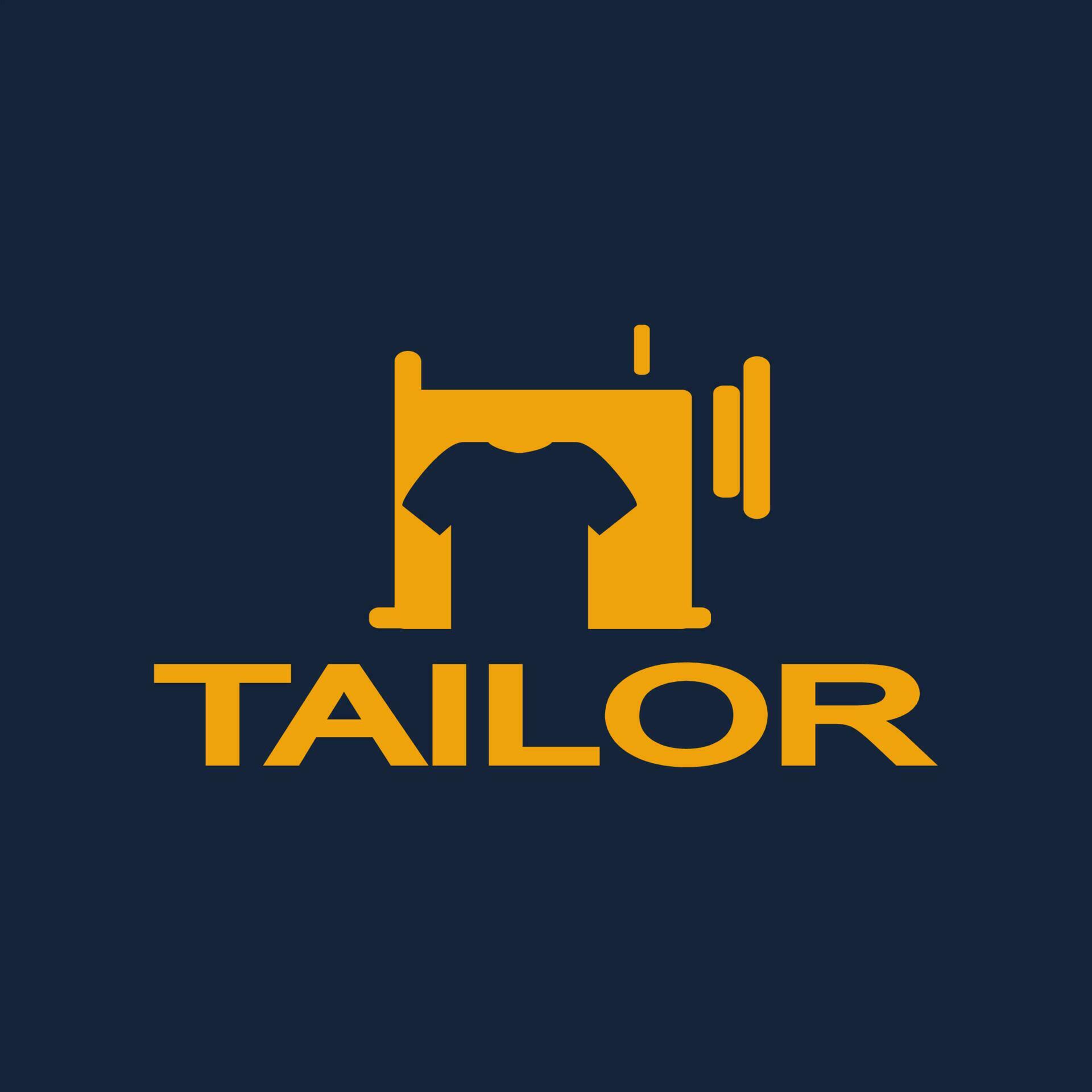 Sewing machine and fast tailoring clothes, logo template. Tailor shop, tailoring craft and