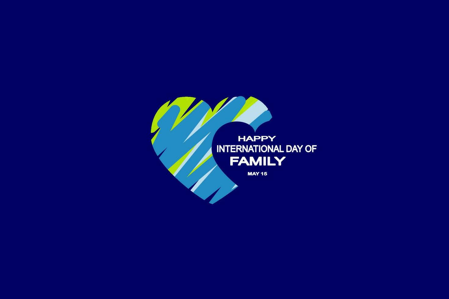 Creative Template Design for Global Family Day. International Family Day Wishing Greeting Card. World Family Day. Family Illustration. vector