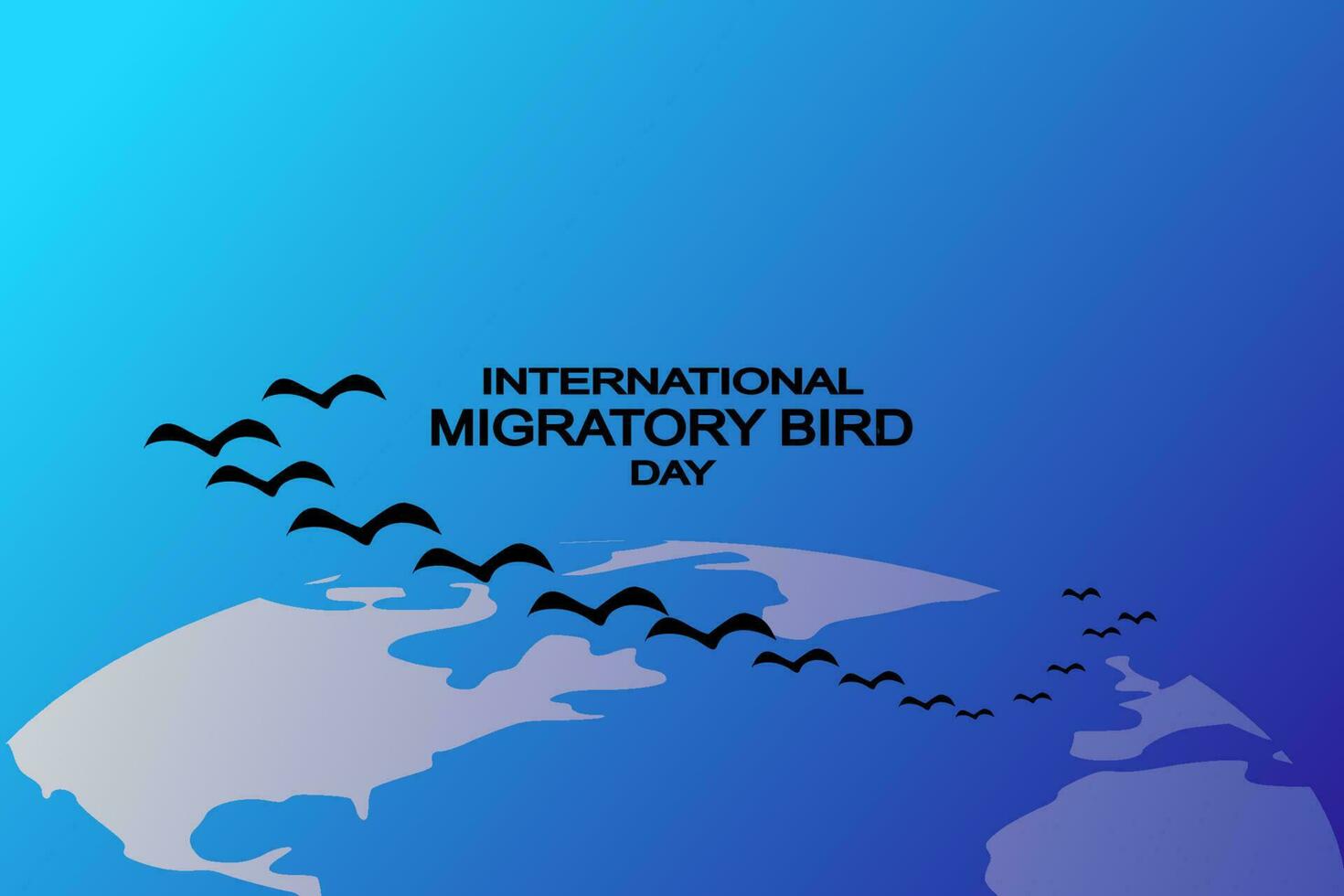illustration vector graphic of a group of birds flying over the forest, perfect for world migratory bird day, celebrate, greeting card, etc.
