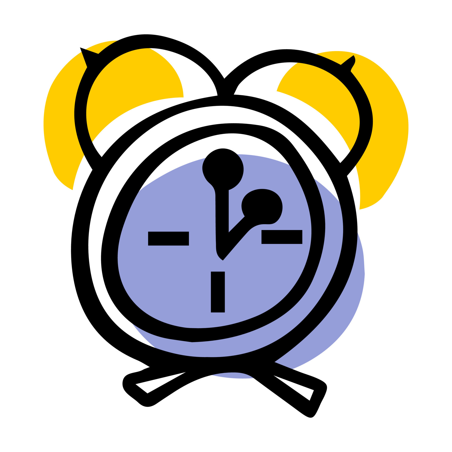 Doodle alarm clock. Back to school. Wake up. Watch 23842164 Vector Art