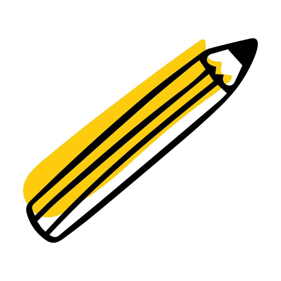 Doodle pencil. Back to school. Paint. Artists tool vector