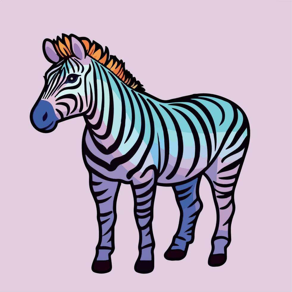 Zebra illustration vector Funny Vector Illustration eps 10