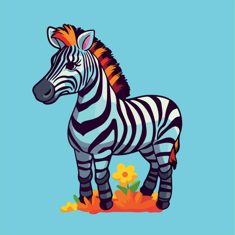 Zebra illustration vector Funny Vector Illustration eps 10