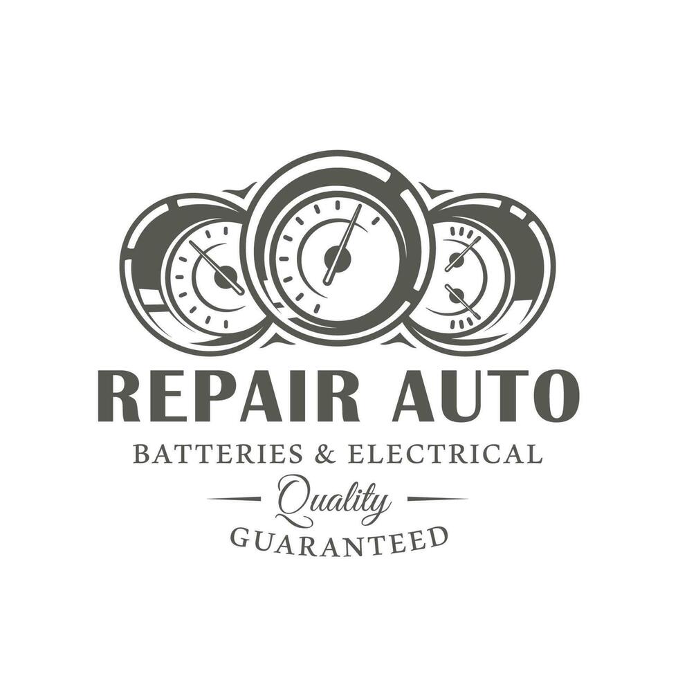 Car service label isolated on white background vector