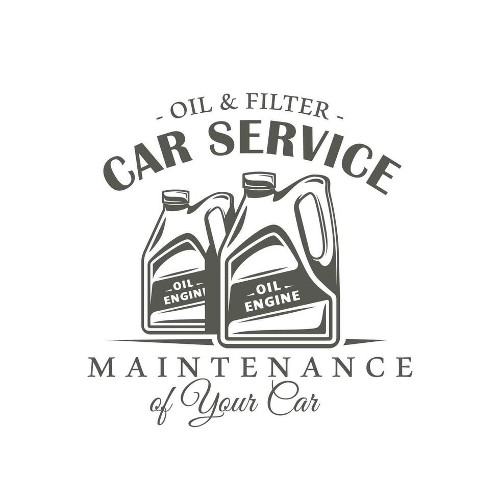 Car service label isolated on white background vector
