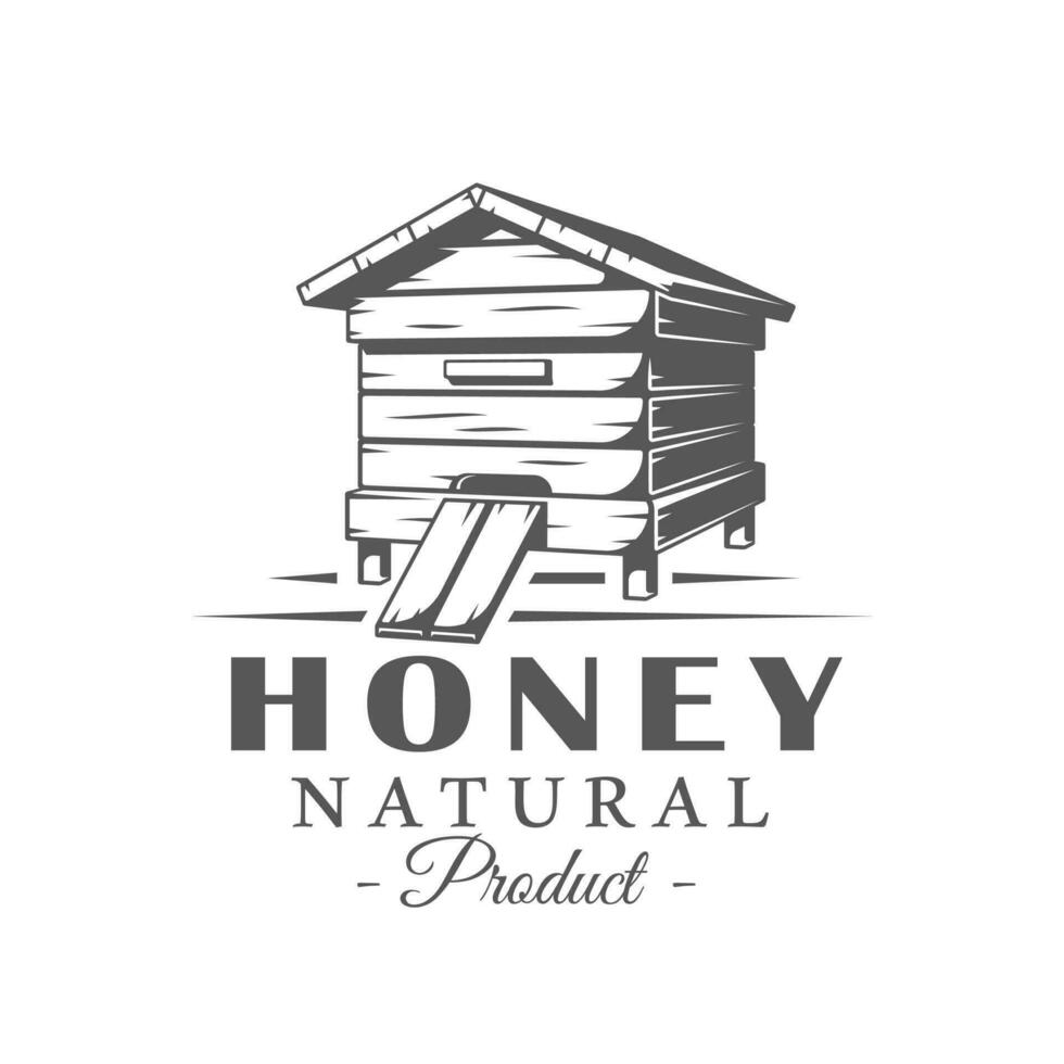 Vintage honey label vector