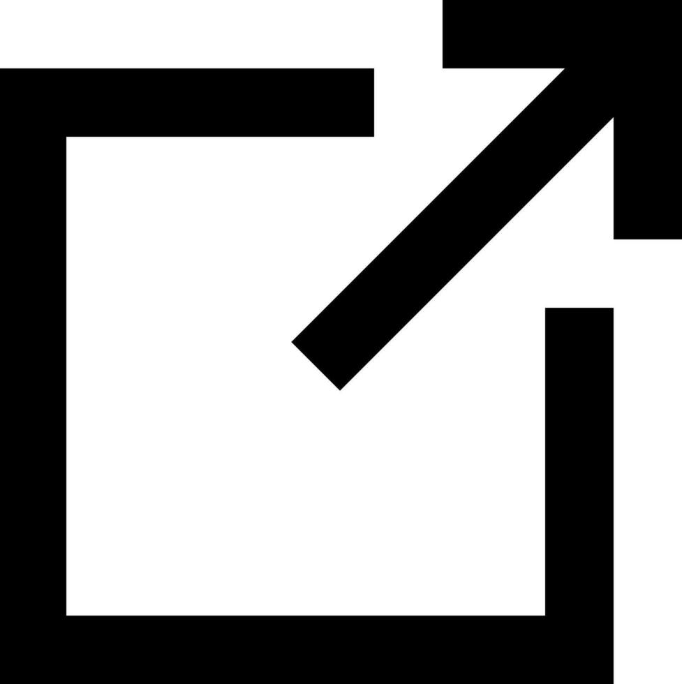 Link arrow outline vector