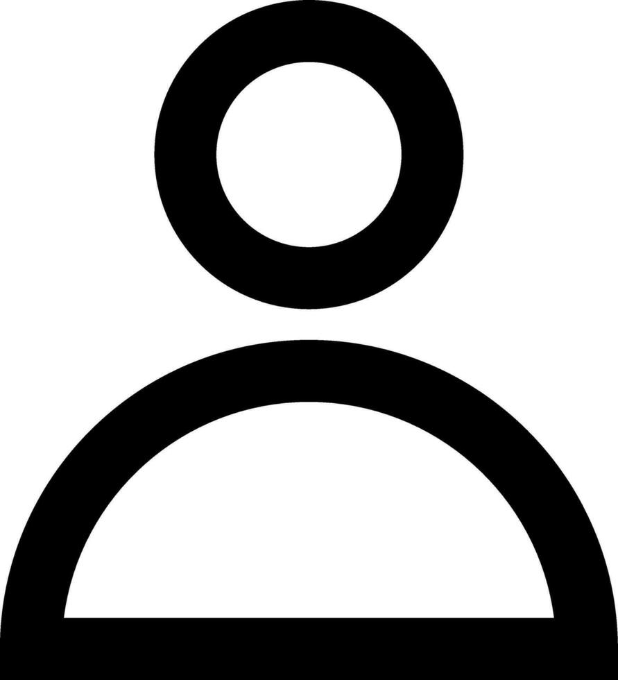 User icon outline vector